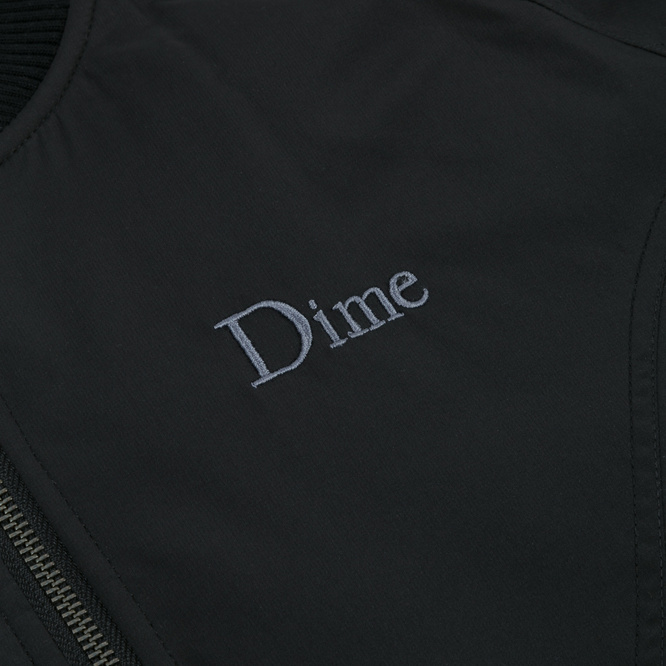 Dime Velcro Patch Bomber Jacket Black