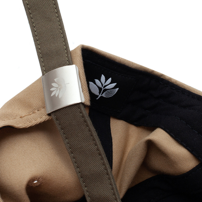 Magenta brush dad hat khaki