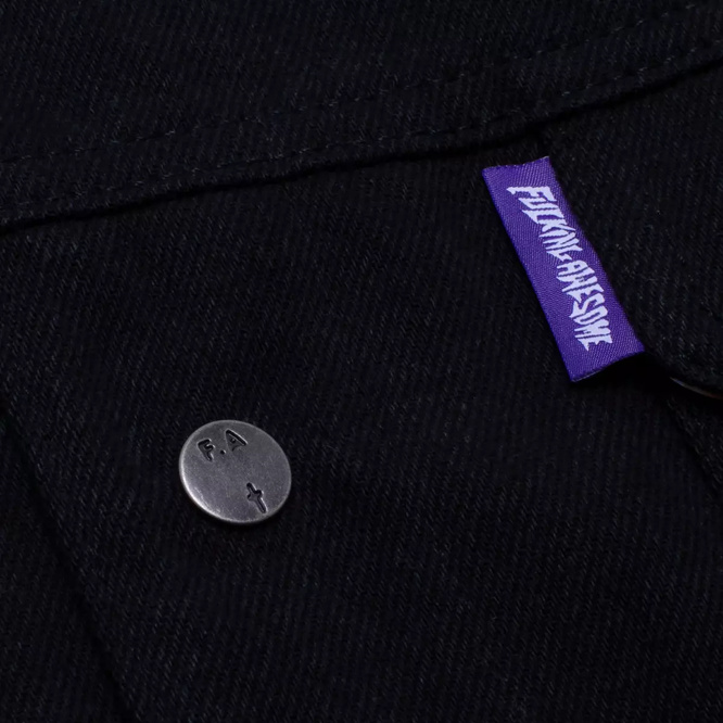 kurtka Fucking Awesome  Reversible Chore Jacket - Sticker Stamp All-Over Print