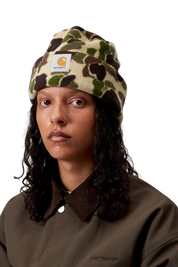 czapka Carhartt WIP Prenties beanie camo duck jacquard green