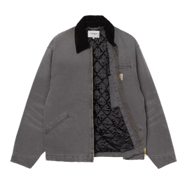 Carhartt WIP OG Detroit Jacket (Graphite / Black, Stone canvas)
