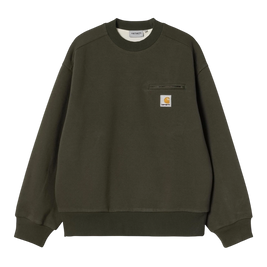 Carhartt WIP Detroit Sweat olive stone washed
