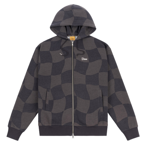  Bluza Dime classic checkmate zip hoodie charcoal