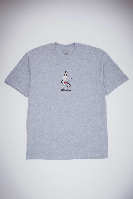 Fucking Awesome Bike Girl Short Sleeve Tee (Heather Grey)
