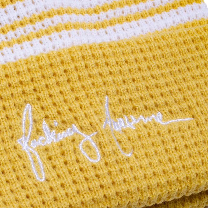 czapka Fucking Awesome - Cursive Waffle Cuff Beanie (Yellow)