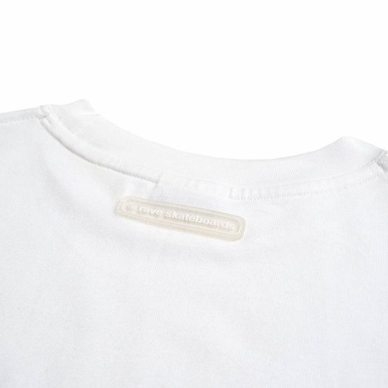 Rave Skateboards- Core Logo Tee (White)