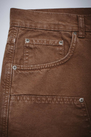 szorty Fucking Awesome Canvas Double Knee Short (Brown)