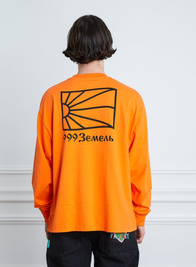 longsleeve RASSVET PRINTED LONG SLEEVES T-SHIRT ORANGE