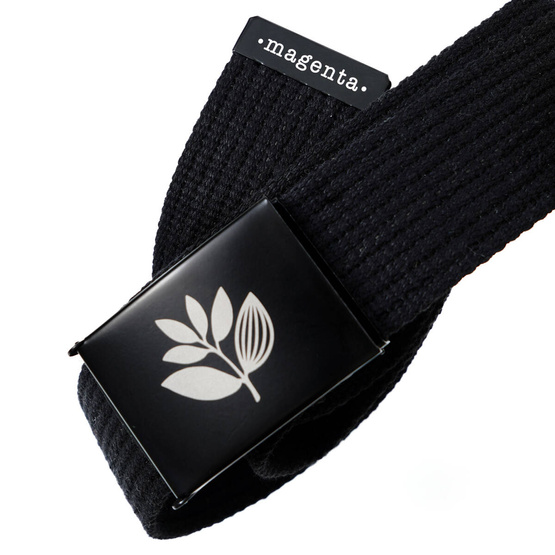 magenta plant clip belt black