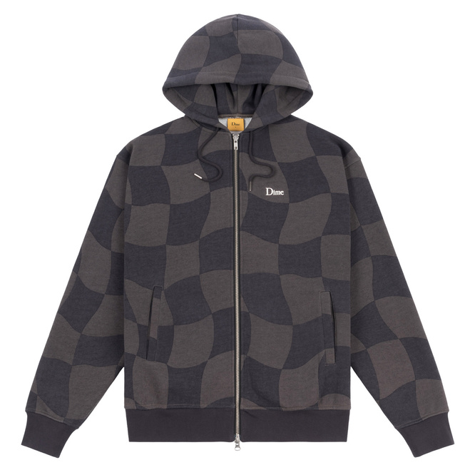 Bluza Dime classic checkmate zip hoodie charcoal