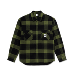 Polar Mike LS-Shirt Flannel army green