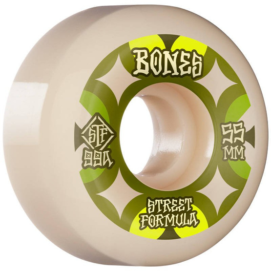 Bones STF Retros V5 Sidecut Wheels 99a White 55mm