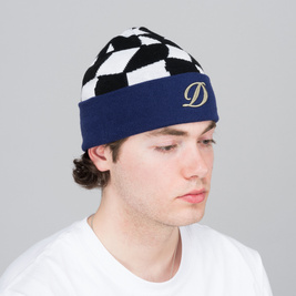 Dime D Checkered cuff beanie black