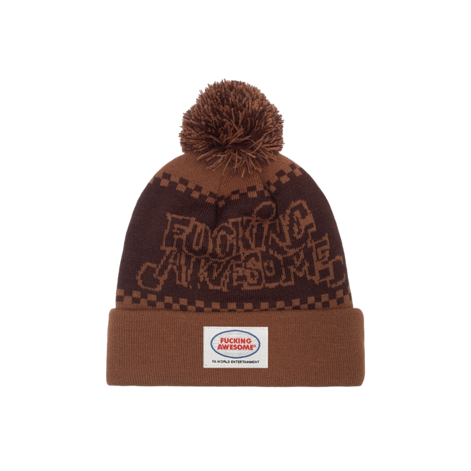 Fucking Awesome PBS Ball Beanie (Brown)