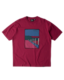 Koszulka By Parra Beach parking t-shirt (Raspberry)