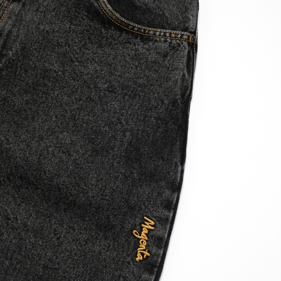 Magenta Pants OG Denim 2 Tone distressed black denim