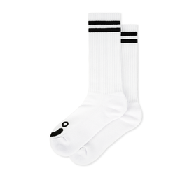 Polar Rib Socks Long | Happy Sad (White)