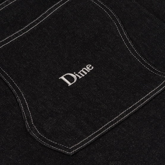 Dime Baggy Denim Pants (Black Washed)