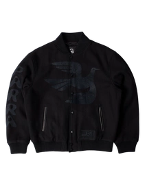 kurtka by Parra Not movie quality varsity jacket black