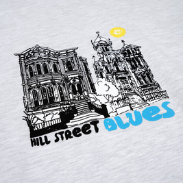 Magenta Hill Street blues tee ash