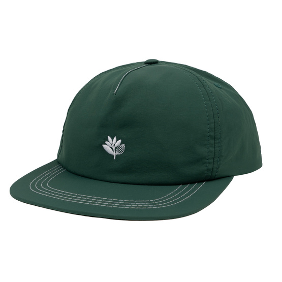 Magenta Plant Nylon Snapback - Forrest Green