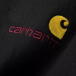 crewneck Carhartt WIP American Script Sweatshirt (Black)