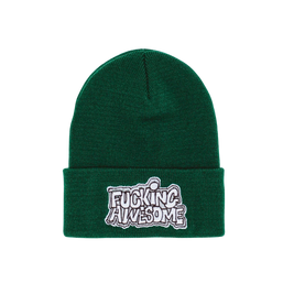 Fucking Awesome PBS Logo cuff beanie forest green