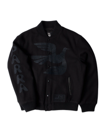 kurtka by Parra Not movie quality varsity jacket black