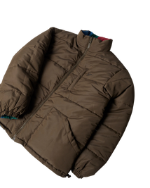 kurtka by Parra Protect The Sun Reversible Puffer Jacket (Brown)