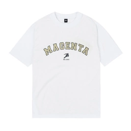 Magenta Varcity Tee (White)
