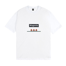 Magenta Station Tee - White