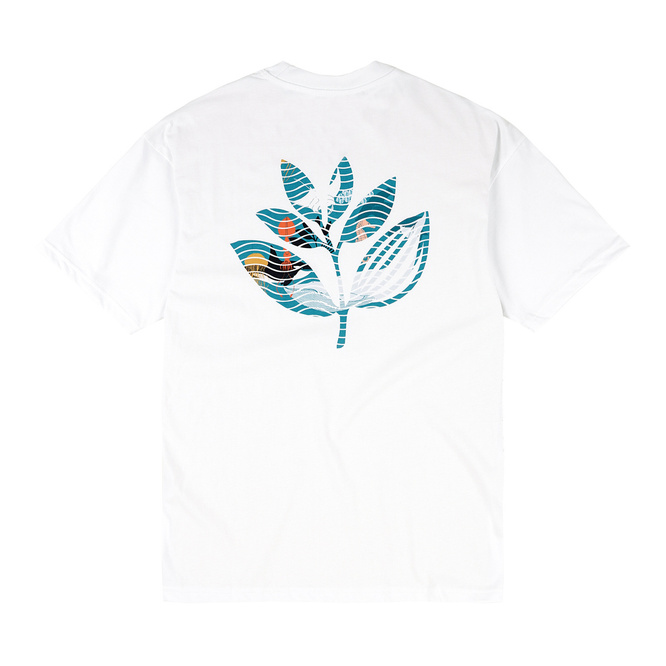 koszulka Magenta Deep Plant tee white