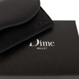 Dime Chain Leather Wallet (Black)