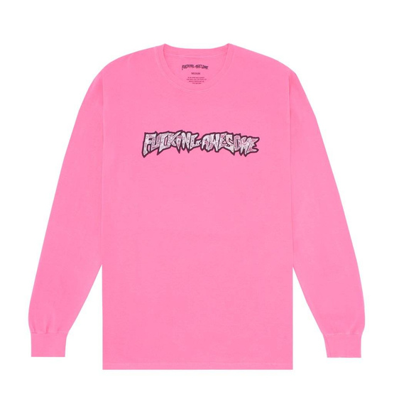 Longsleeve Fucking Awesome - Actual Visual Guidance L/s Tee Pigment Dyed Neon Pink