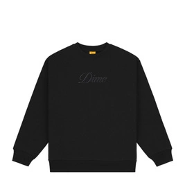  Dime Cursive Logo crewneck black