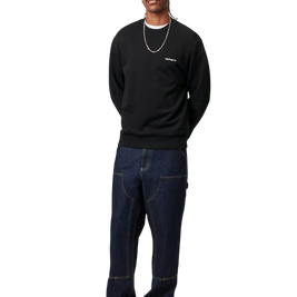 crewneck Carhartt WIP Script Embroidery Sweatshirt (Black)