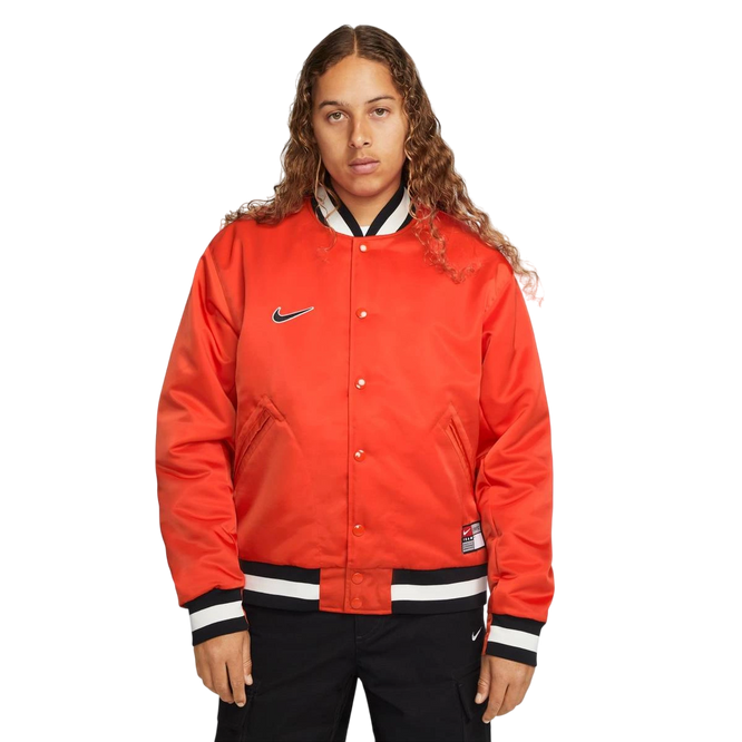 Nike Sb Varsity Skate Jacket Team Orange/black/sail/white