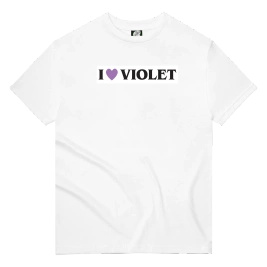 VIOLET I Heart Violet Tee (White)