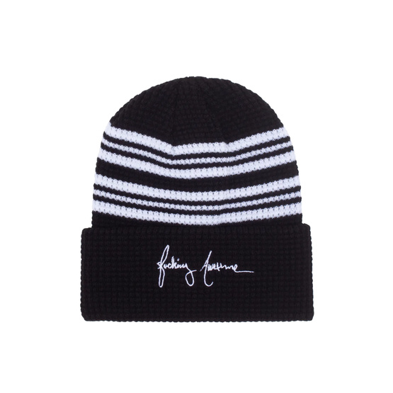 Fucking Awesome - Cursive Waffle Cuff Beanie (Black)