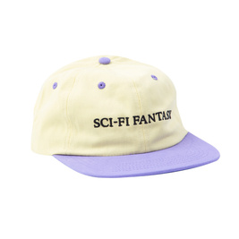 Sci-Fi Fantasy Flat Logo Hat (Cream/Purple)