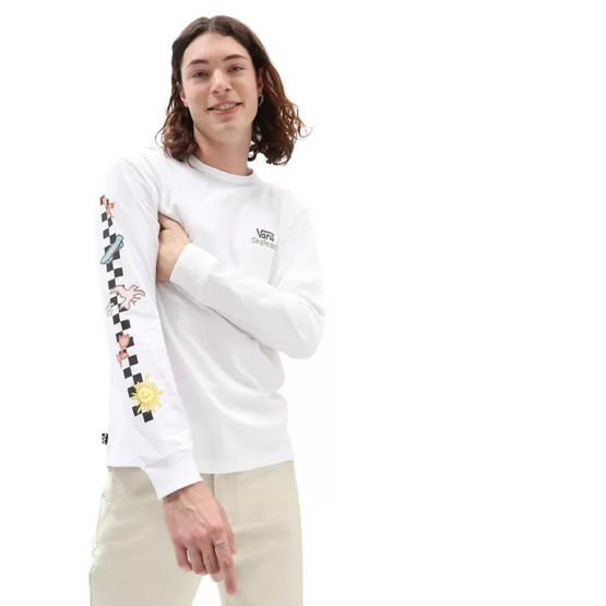 longsleeve Vans x Skateistan White