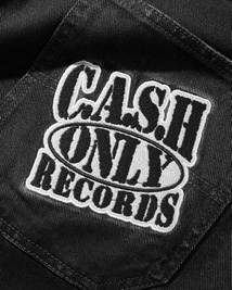 szorty Cash Only Records Denim Shorts (Black)