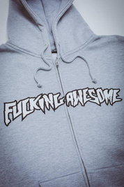 Fucking Awesome Stamp Logo Zip hoodie grey