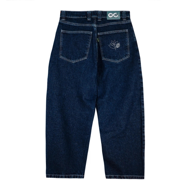 Magenta OG Denim pants stitch washed denim