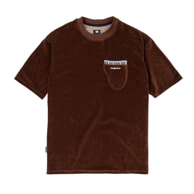 Magenta Piano velvet tee chocolate
