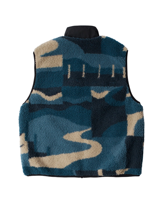 by Parra Infinite bird reversible vest (Navy/Beige)