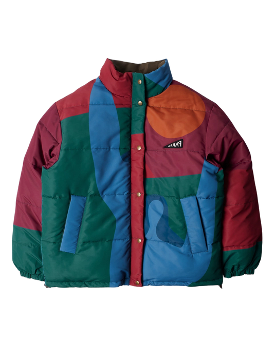 kurtka by Parra Protect The Sun Reversible Puffer Jacket (Brown)