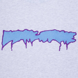 Fucking Awesome outline logo crewneck grey