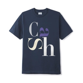 Cash Only Big Letter Tee (Navy)