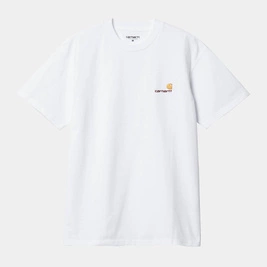 koszulka Carhartt WIP S/S American Script T (White)